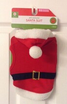 Pet Costume Dog Hoodie Santa Suit 1 Piece Sz XS Fits Most Dogs Up to 10 ... - £11.06 GBP