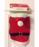 Pet Costume Dog Hoodie Santa Suit 1 Piece Sz XS Fits Most Dogs Up to 10 ... - £11.21 GBP