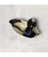 Vintage Wooden Duck Decoy Carved Decorative Folk Art Glass Eyes - $22.87 CAD
