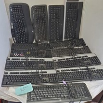 Lot of 13 Assorted Dell, HP, Logitech &amp; other Brand Keyboards - £61.86 GBP
