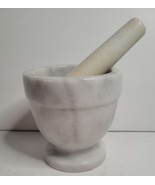 Mortar &amp; Pestle White &amp; Gray Marble Set - $43.88 CAD