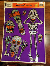 Vintage 1995 Classic Clings Static Window Decoration Halloween Skeleton (NEW) - £6.32 GBP