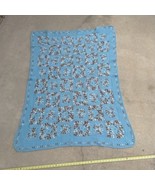Granny Square Knit Crochet Afghan Blanket Handmade Blue Brown 43&quot; X 58&quot; - $651.25 MXN