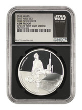 Niue: 2017 Star Wars Luke Skywalker $2 NGC Gem Proof (One of First 2000 Struck) - £145.28 GBP