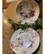 VINTAGE ROOSTER RED BONJOUR CHANTICLEER SOUP CEREAL BOWL HARD TO FINE SE... - $30.80 CAD