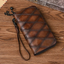 MOTAORA 2024 Vintage Leather Womens Large Capacity Wallet - $65.95
