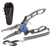 Outdoor Spring Fishing Lures Pliers Tongs Fish Hook Remover id Line Cutter Sciss - £54.15 GBP
