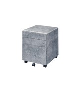 Jurgen Faux Concrete File Cabinet: Silver Finish - $3,319.57 MXN