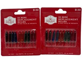 Holiday Time Mini Replacement Bulbs 5 Colors 3.5 Volt 0.42 Watts 120mA Lot Of 2 - $7.91