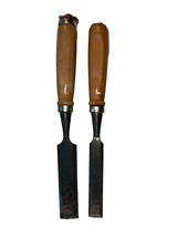 Vintage 2-Beveled Edge Socket Chisel 3/4&quot; &amp; 1&quot; Unbranded - $21.78