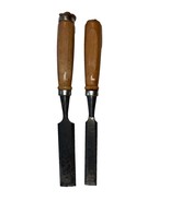 Vintage 2-Beveled Edge Socket Chisel 3/4&quot; &amp; 1&quot; Unbranded - $21.78