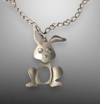 Metal Pewter Bunny Rabbit Necklace  - $15.00