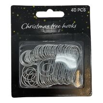 40 Piece Spiral Silver Christmas Tree Ornament Hooks for Decorations 1.5... - $10.29