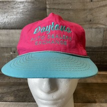 Dayton Auto Dealers Exchange Hat Cap Vintage Rope Brim PINK/Turquoise Tr... - $37.87