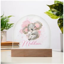 Generic Personalised Koala Acrylic Dome Plaque Wooden Base - Night Light... - £34.25 GBP