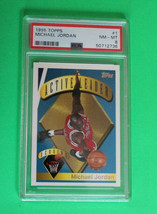 Michael Jordan Card Graded PSA 8 Bulls 1995 Topps Active Scoring Leader #1 - £25.90 GBP