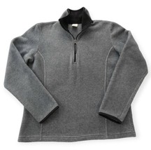 Old Navy Sweater Womens Large Gray Fleece Pullover 1/4 Zip Jacket Top Vintage - £11.12 GBP