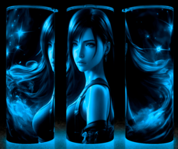 Glow Final Fantasy 7 Tifa Lockhart Galaxy Pose Cup Mug Tumbler 20oz - £18.35 GBP