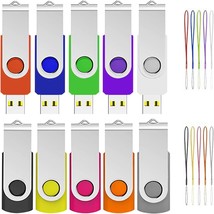 USB 32GB Flash Drive 10 Pack USB 2.0 Memory Stick with Lanyards Swivel Thumb Dri - $71.20