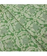 Indian Green Gold Embroidered Fabric, Dress Gown, Drapery Bridal Wedding... - $12.49+