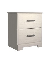 Stelsie - White - Two Drawer Night Stand - £99.00 GBP