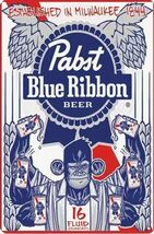 Pabst Blue Ribbon Beer Retro Vintage Sign 8x12 inches  Mancave Garage n - $452.20 MXN