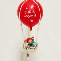Chris Mouse Flight Hot Air Balloon Christmas Ornament 1993 Hallmark 4&quot; - £13.40 GBP