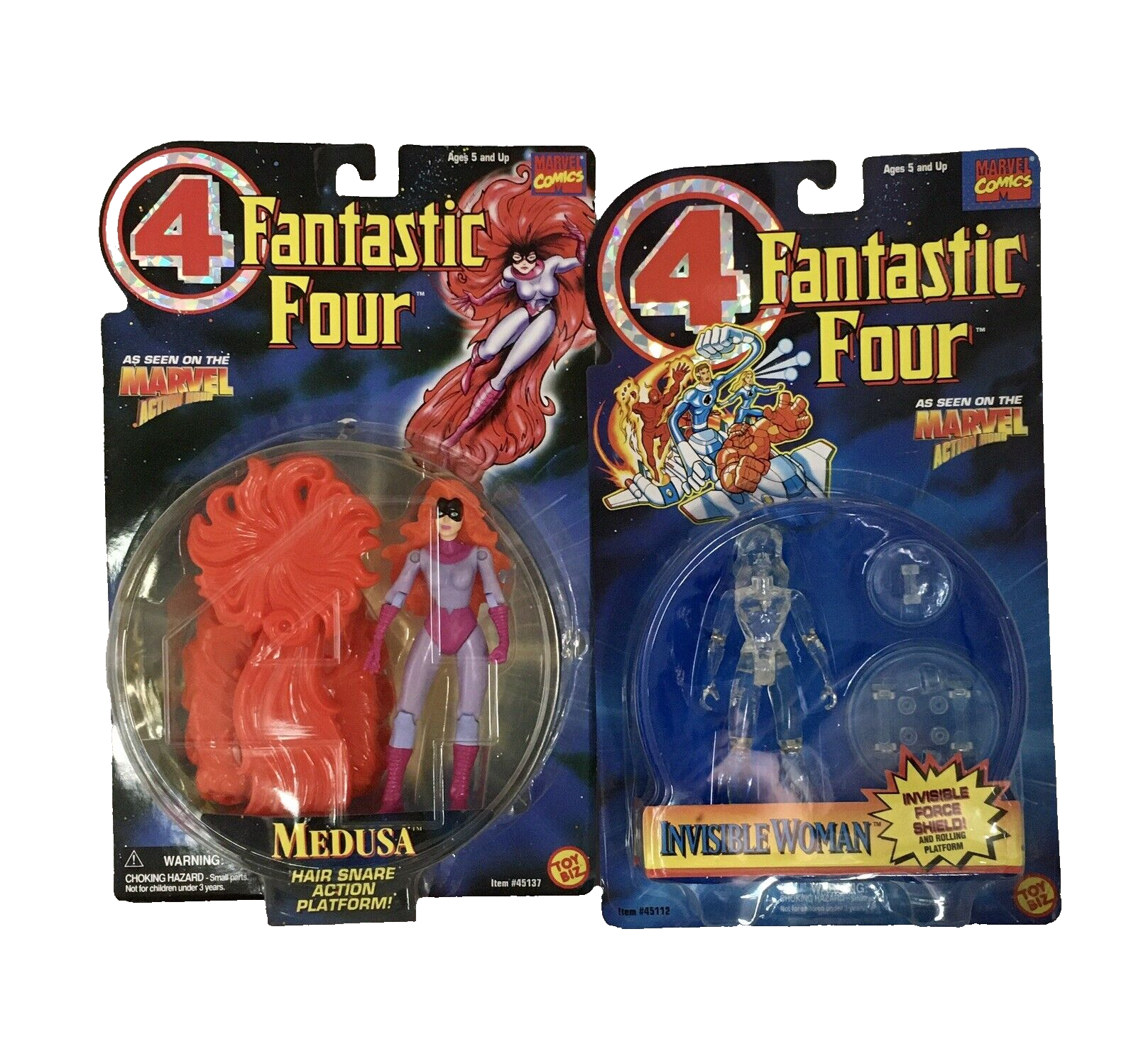 Primary image for Marvel Fantastic Four Invisible Woman & Medusa Set of 2 Toy Biz NIP 1996