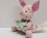 Disney Baby Winnie The Pooh Piglet With Turtle 4&quot; Baby Rattle Plush - $41.99