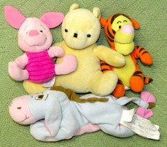 Disney Baby Winnie The Pooh Plush Rattle Lot Piglet Eeyore Tigger Stuffed Animal - £12.33 GBP