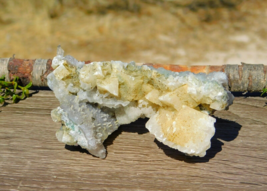 Calcite Golden Cubic Crystal Cluster 228g Agate and Amethyst Cluster Meditation - £34.36 GBP