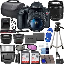 Canon Eos Rebel T7 Dslr Camera Bundle With Canon Ef-S 18-55Mm F/3.5-8.2, Black. - £592.32 GBP