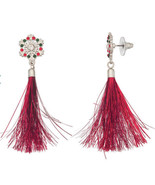 NEW Celebrate Together Christmas Red Tassel Earrings - €9,29 EUR