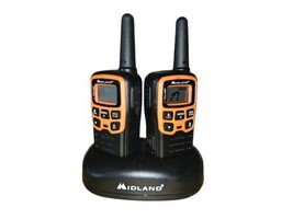 Midland X-talker T51A Two Way Radios Black &amp; Orange, Used But works Great! - £22.31 GBP