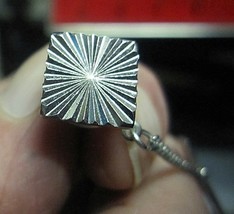 TIE PIN # 355  silver tone square - £2.34 GBP