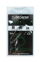 6th Sense Jugular Hybrid Fish Hooks, Size 4/0, Pack of 5 - £5.97 GBP