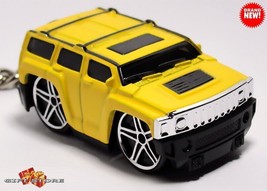 Htf Rare Key Chain Yellow &amp; Black Hummer H3 Caricature New Custom Ltd Great Gift - £35.95 GBP