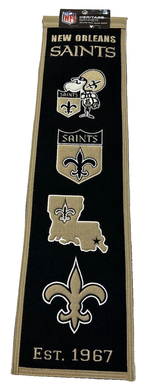 Primary image for New Orleans Saints NFL Winning Streak Embroidered Heritage Banner