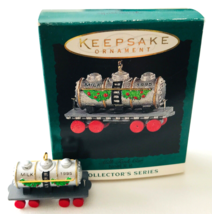 Milk Tank Car Miniature Hallmark 1995 Keepsake Ornament in Box Noel RR Series #7 - £13.35 GBP