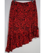 Women&#39;s Cato Fashion Floral Ruffled Short Skirt Multi Red Size L - $39.58 CAD