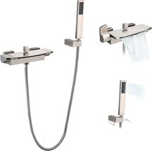 Jiaenlema Waterfall Bathtub Faucet Solid Brass Waterfall Tub And Shower Faucet - £172.63 GBP