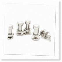 Silver Solid Brass Ball Head Stud Screw Back Nipple Rivet Studs Button Strap Sto - £25.98 GBP