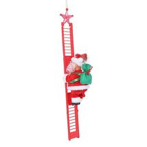 Santa Claus Climbing Ladder Toy Electric Musical Santa Doll Christmas Decoration - £24.01 GBP