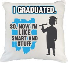 Make Your Mark Design I Graduated. Graduation White Pillow Cover for College Stu - $24.74+