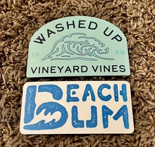 Vineyard Vines Washed Up Beach Bum Sticker Decal Combo Hydro Yeti Car Laptop - £3.17 GBP