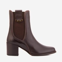The Kensington Brown Leather Block Heel Women’s Mid-Calf Boot image 4