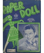 PAPER DOLL BY JOHNNY BLACK-FRANK SINATRA/COVER 1940&#39;s VINTAGE SHEET MUSIC - £7.42 GBP