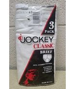 NIP Vintage Mens Jockey Classic White Briefs 3 PACK Size 40 1987 Made In USA - $49.89