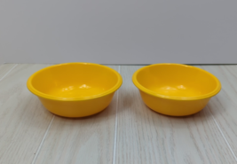Rubbermaid 2 Vintage Stackableyellow soup cereal bowls plastic - $9.89