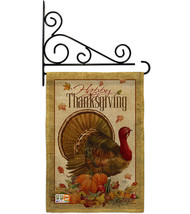 Thanksgiving Turkey Burlap - Impressions Decorative Metal Fansy Wall Bracket Gar - £27.23 GBP